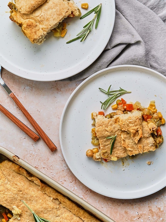 Vegan Chickpea Pot Pie With Biscuit Topping Emilie Eats