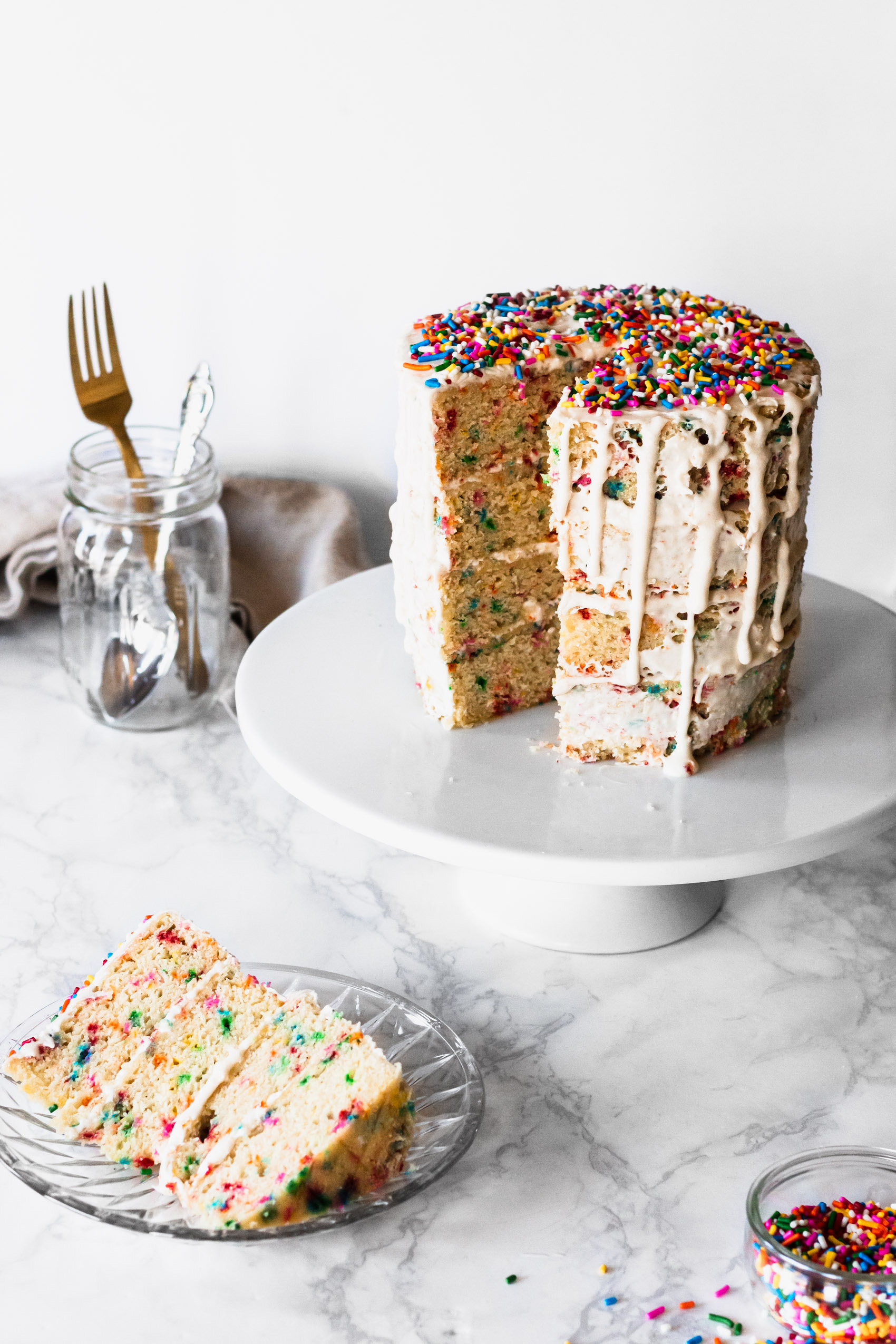 Vegan Berry Ice Cream Cake - Rainbow Nourishments