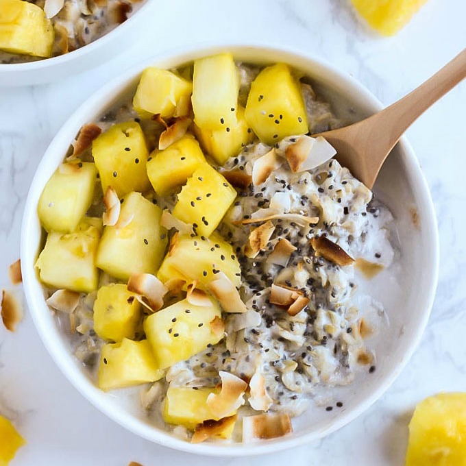 Tropical Overnight Oats With Coconut Milk - Live Simply