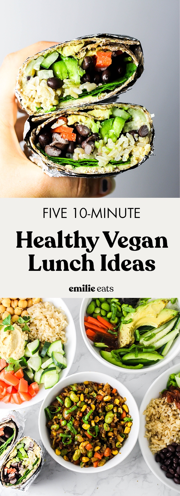 5 Healthy Vegan Lunch Ideas – Emilie Eats