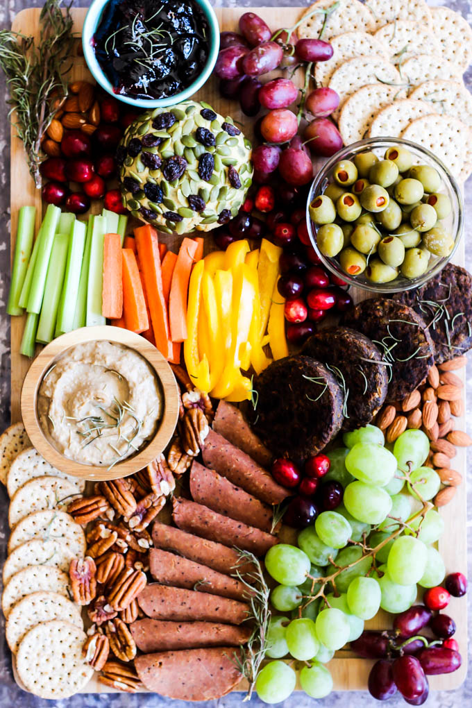 Simple Vegetarian Charcuterie Board - Fork in the Kitchen