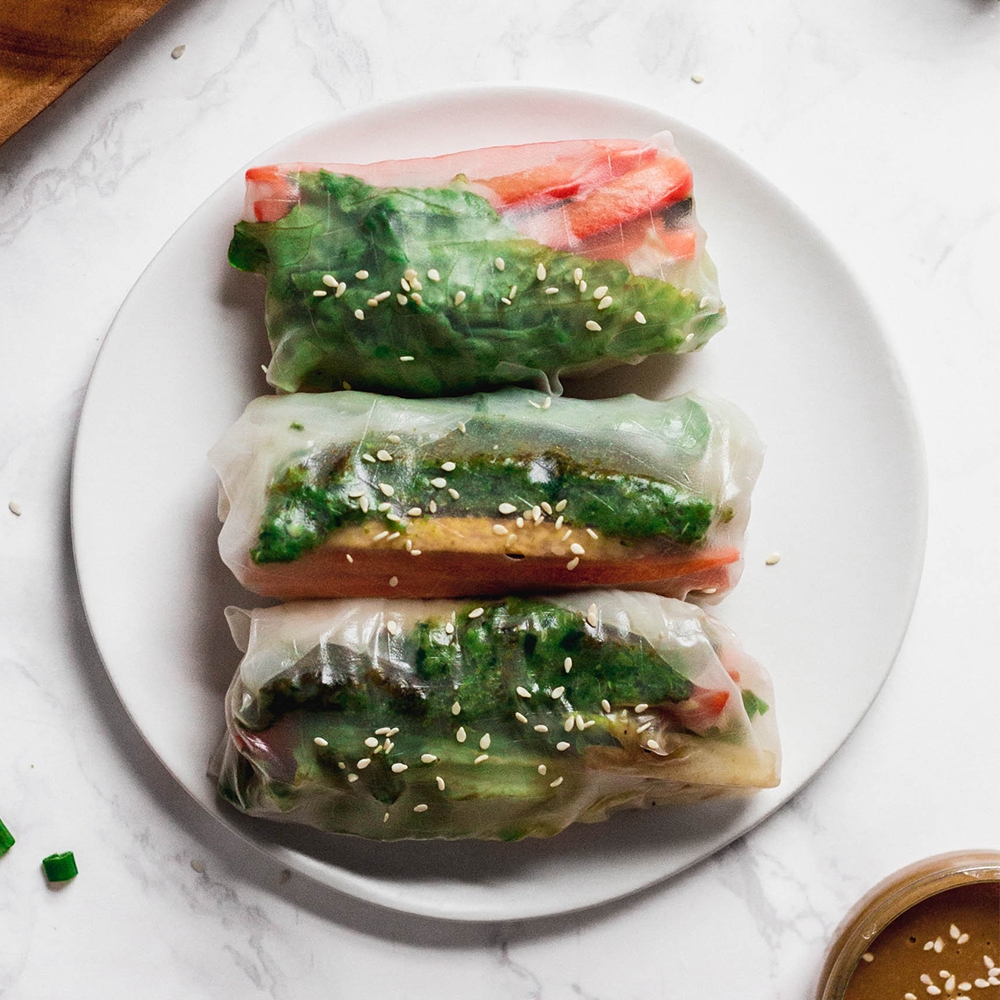 Lucky Red Vegetable Spring Rolls